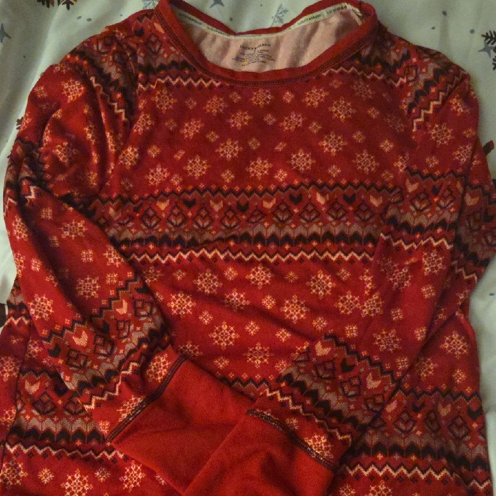 Women's Red Patterned PJs